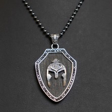 Emren Jewelry 925 Ayar Gümüş Spartan Kaskı Erkek Kolye