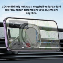 Polham Airvent Magsafe Manyetik Araç Içi Telefon Tutucu, Kilit Sistemli Klipsli Stabil Telefon Tutucu