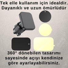 Polham Airvent Magsafe Manyetik Araç Içi Telefon Tutucu, Klipsli Süper Mıknatıslı Telefon Tutucu