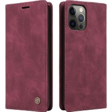 SZY Market Iphone 12 Için Flip Case Pro Max Cüzdan Darbeye Kapak Kapak Basit Kılıf (Yurt Dışından)