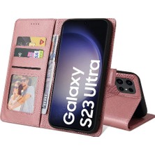 SZY Market Samsung Galaxy S23 Ultra Üç Kart Yuvaları Kickstand Premium Için Flip Case (Yurt Dışından)