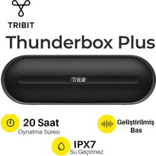 Tribit Thunderbox Plus 24W 20 Saat Oynatma Süresi Ipx7 Su Geçirmez Tws Bluetooth Hoparlör Siyah