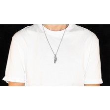 Emren Jewelry 925 Ayar Gümüş Kartal Erkek Kolye