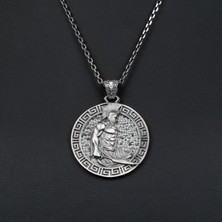 Emren Jewelry 925 Ayar Gümüş Spatacus Savaşçı Erkek Kolye