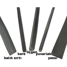 Baytec Eğe Seti 5 Parça Profesyonel Eğe Seti 31CM Üçgen Kare Yuvarlak Balık Sırtı Kare