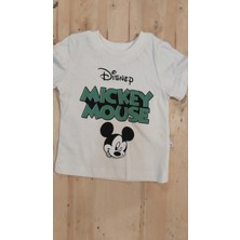 Mstyn Erkek Bebek Disney Mıckey Mouse Baskılı  Mstyn Şortlu Alt Üst Takım