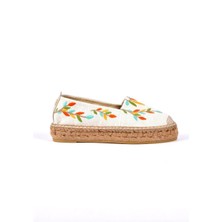 Su Espadril Naima Ekru-Multi Kadın Düz Espadril