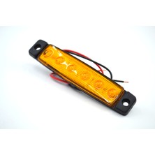 Sanel 12V 6 LED Turuncu Parmak Lamba Su Geçirmez Ince Dizayn Side Marker