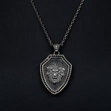 Emren Jewelry 925 Ayar Gümüş Aslan Erkek Kolye