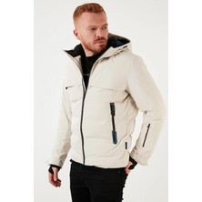 Jack & Jones Jcotarwin Puffer Soğuk Geçirmez Erkek Mont Kaban Krem 12225287 V3