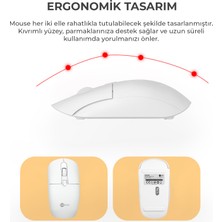 Lecoo  KW203 2.4ghz Kablosuz Türkçe Q Klavye & Mouse Set Beyaz