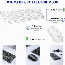 Lecoo  KW203 2.4ghz Kablosuz Türkçe Q Klavye & Mouse Set Beyaz