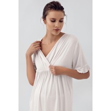 Artış Collection Kısa Kollu Esnek Likralı Viskon Hamile Pijama Takımı 16209