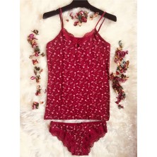 Altınay Kadın Dantelli Atlet Külot Slip Takım