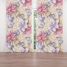 A2ZTR Dijital Baskılı Fon Perde Iki Kanat