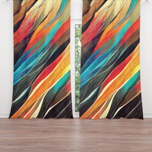 A2ZTR Dijital Baskılı Fon Perde Iki Kanat