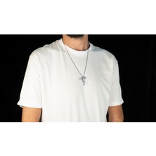 Emren Jewelry 925 Ayar Gümüş Kılıçlı Ejderha Erkek Kolye