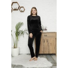 Altınay Fransız Kadifesi Cepli Pijama Takımı