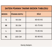 Al Lady Çiçekli Gömlek Yaka Saten Kadın Pijama Takımı S109