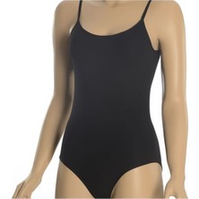 Altınay Kadın Siyah Ip Askılı Çıtçıtlı Body