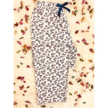 Altınay Çiçek Motifli Cepsiz Viskon Yazlık Kadın Pijama Altı