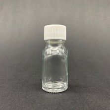 Juniberry 10 Adet 10ML Beyaz Plastik Kapak Amber Mini Cam Şişe Çok Amaçlı Plastik Kapaklı Shot Şişesi 10X10ML