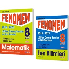 Fenomen Yayıncılık 8. Sınıf LGS Matematik +  Fen Bilimleri Çıkmış Sorular ve Ikiz Soruları (2018-2023) (2 Kitap)