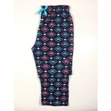 Altınay Kalp Desenli Cepsiz Kışlık Polar Kadın Pijama Altı