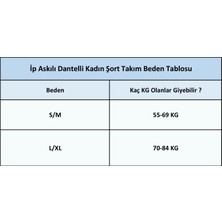 Lady Time Ip Askılı Dantelli Kadın Şort Takım 563