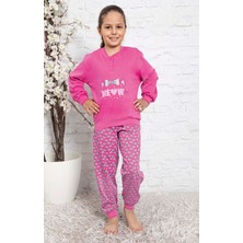 Aydoğan Kız Çocuk Interlok Pembe Pijama Takımı