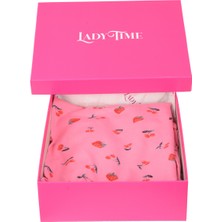 Lady Time Vip Çilek Pamuklu Kutulu Cepsiz Pijama Altı