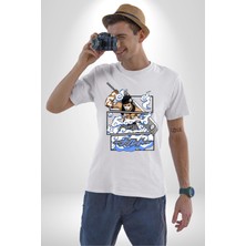 Angemiel Zabuza Momochi Naruto Anime Kadın Erkek Unisex Beyaz Organik Baskılı T-Shirt Penye Yüksek Kalite