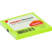 Noki Memo 75 x 75 mm Yapışkanlı Not Kağıdı 80 Yaprak Yeşil 12 Adet 12211