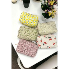 Bahels Limon Desen Makyaj Çantası
