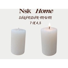 NSK Home Sarı Silindir Mum