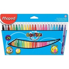 Maped Color Peps Keçeli Kalem 24 Renk Ultra Yıkanabilir Uzun Ömürlü Kalem Seti