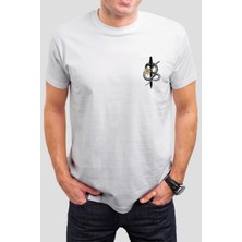 T-35 Yılan Baskılı Beyaz Unisex Tişört C404