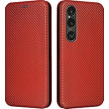 Sony Xperia 1 Vi 2024 Deri Folio Flip Case Kart Ekleme Için Kılıf (Yurt Dışından)