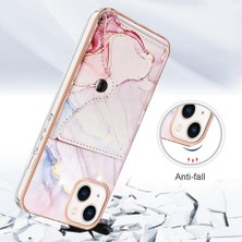 BDT Boutique Iphone 15 Kart Yuvaları Ince Cüzdan Yumuşak Tpu Tampon Mermer (Yurt Dışından)