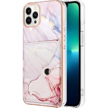 BDT Boutique Iphone 13 Için Kılıf Pro Mermer Yumuşak Tpu Tampon Ince Cüzdan Kart Yuvaları (Yurt Dışından)