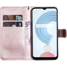 BDT Boutique Kart Yuvası Klasik Kılıf ile Realme C21Y Yüksek Kaliteli Deri Için Flip Case (Yurt Dışından)