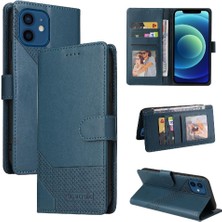 Iphone 12 Için Flip Case Kickstand Üç Kart Yuvaları Premium Deri (Yurt Dışından)