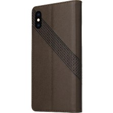 Iphone Xs Max Üç Kart Yuvaları Kickstand Premium Deri Için Flip Case (Yurt Dışından)