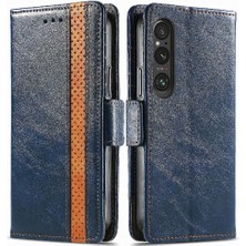 Sony Xperia 1 V Çok Renkli Ekleme Iş Çoklu Kart Için Flip Case (Yurt Dışından)