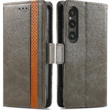 Sony Xperia 1 V Çok Renkli Ekleme Iş Çoklu Kart Için Flip Case (Yurt Dışından)