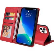 BDT Boutique Iphone 13 Için Flip Case Pro Üç Kart Yuvaları Kickstand Premium Deri (Yurt Dışından)