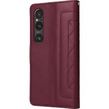 BDT Boutique Sony Xperia 1 V Için Flip Case Deri Kılıf Kapak Çevirin Cüzdan Basit (Yurt Dışından)