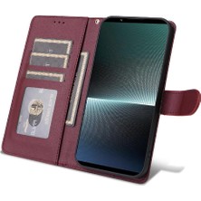 BDT Boutique Sony Xperia 1 V Için Flip Case Deri Kılıf Kapak Çevirin Cüzdan Basit (Yurt Dışından)