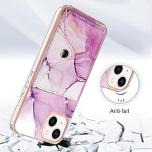 BDT Boutique Iphone 15 Kart Yuvaları Ince Cüzdan Yumuşak Tpu Tampon Mermer (Yurt Dışından)