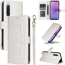 BDT Boutique Sony Xperia 10 V Flip Kapak Için Flip Case Basit Iş Cüzdan Deri (Yurt Dışından)